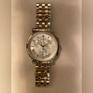 Michele Sport Sail gold and silver watch